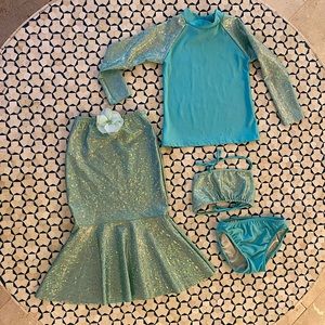 Shebop Beach Jupiter, FL Mermaid Swim Set size S(5/6)girls